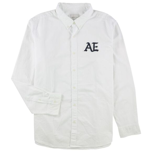 American Eagle Outfitters Other - American Eagle Mens Logo Button Up Shirt, 100, 2XL Neck